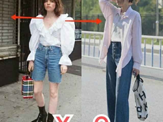 胯大肩宽女生穿搭攻略：巧妙避开雷区单品，鲨鱼裤泡泡衫不要碰，这样穿更显瘦！