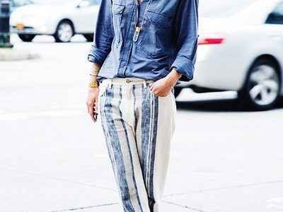 牛仔衬衣配裤子穿出花样 这几种搭配思路让你一周不重样